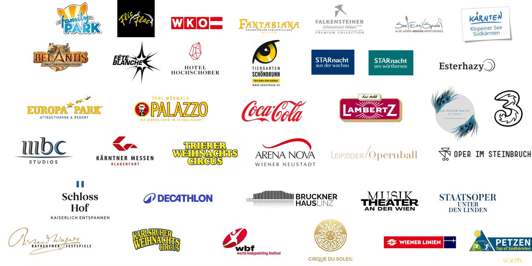 Auswahl von Referenzlogos aus bereitgestelltem SHAD Portfolio Material